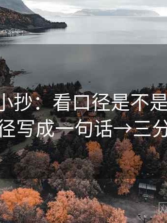 age动漫小抄：看口径是不是没交代→做把口径写成一句话→三分钟走读